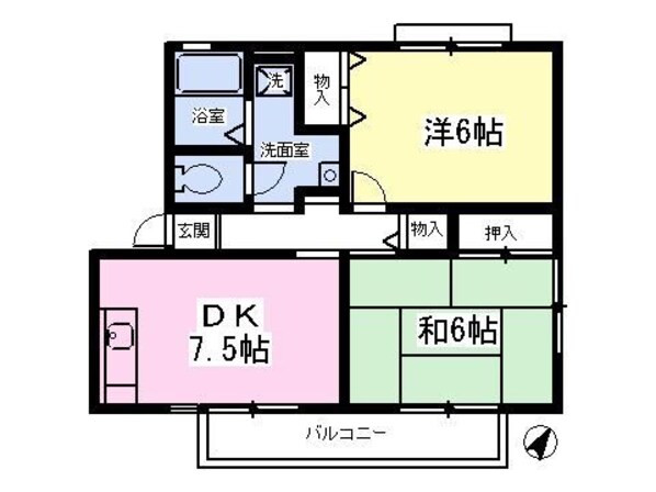 セジュールK　Aの物件間取画像